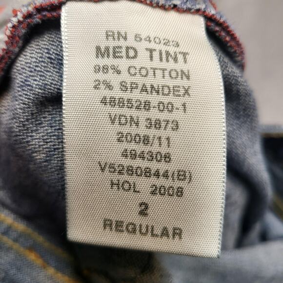 GAP Long and Lean Jeans Womens 2 Regular Blue Medium Wash Bootcut Stretch Denim - Picture 5 of 11